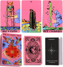 Tarot Cards Deck for Beginners, 78 Tarot Cards with Guide Book,Fortune Telling C
