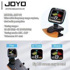JOYO Guitar Digital Tuner Metronome Clip-on Polyphonic Tuner with Guitar Stand
