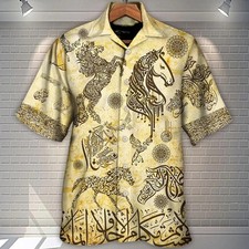 Horse Hawaiian Shirt For Summer Horse Fantastic Arabian Horses By Arabic Hawai