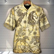 Horse Hawaiian Shirt For Summer  Horse Fantastic Arabian Horses By Arabic Hawai