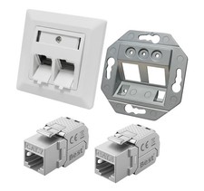 Netzwerkdose CAT.7 CAT.8 Keystone Module 1/2-...