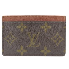 LOUIS VUITTON Porte Cartes Card Case Monogram Canvas Brown M61733