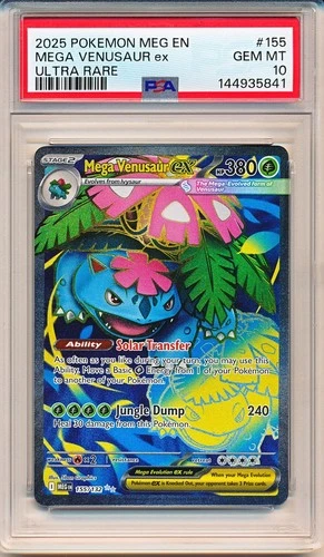 MEGA VENUSAUR EX POKEMON MEGA EVOLUTION ULTRA RARE HOLO 155/132 PSA 10 GEM MINT