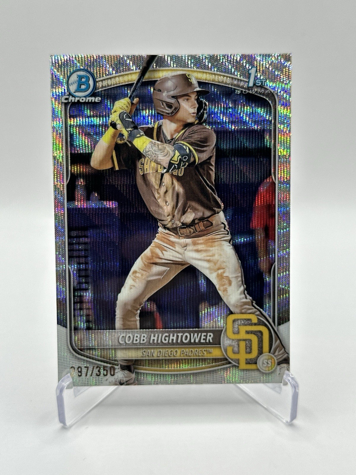 COBB HIGHTOWER 2025 BOWMAN CHROME 1ST WAVE REFRACTOR /350 PADRES ORIOLES