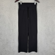 Vuori Daily Wide Leg Pant Womens S Small Black VW489 High Rise Drawstring