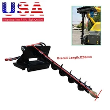 Hydraulic Auger Drill Attachment for Skid Steer Loader Post Hole Drilling USA