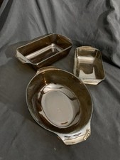 3 Peice Anchor Hocking Brown Glass Bakeware Casserole Dishes