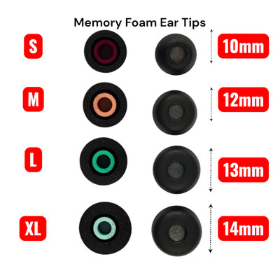 Memory Foam Ear Tips w/ Mesh for Sony WF-1000XM5 XM4 XM3   Replacement