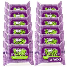 Saline Nose Wipes 30 Count Pack of 12 Grape Scent Boogie Baby Kids Face Hand