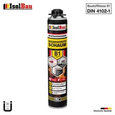 Brandschutzschaum B1 Bauschaum 1 x 750 ml Montageschaum Pistolenschaum Isolbau