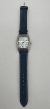 NEW Geneva Denim Band Watch Stainless Steel Fit s 8-9.5 Wrists