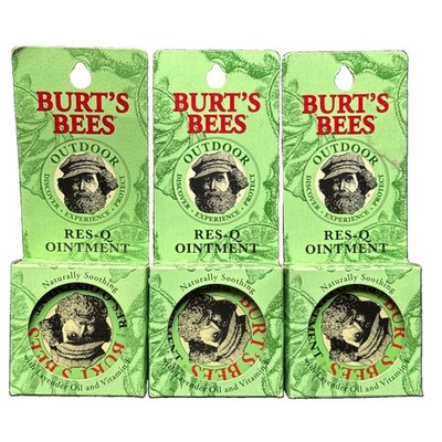 3-Burt's Bees Res-Q Soothing Ointment Balm Lavender Oil Vitamin E Natural 0.6oz