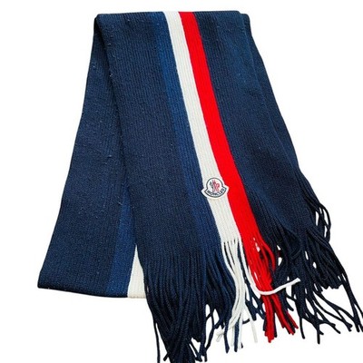 Moncler Made In Italy Russell Stripe Knit Scarf Limited Edition Alpine Luxury Ic