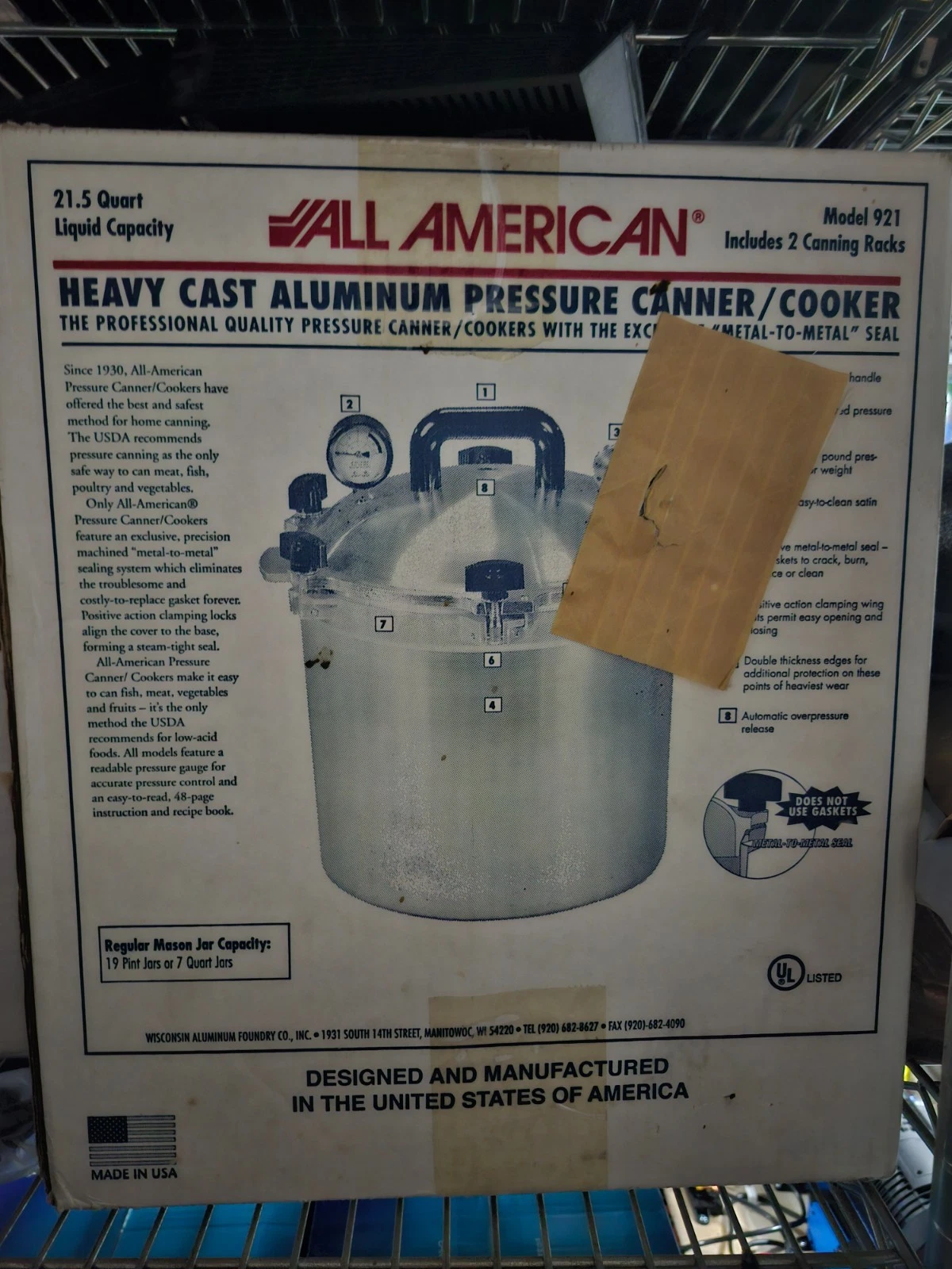 HEAVY CAST ALUMINUM PRESSURE CANNER/COOKER 21.5 QUART LIQUID CAPACITY - NEW
Opens in a new window or