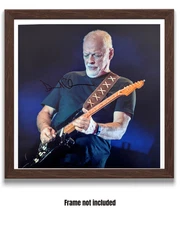 12x12 Photo Hand Signed Pink Floyd Guitarist Rock Legend David Gilmour + COA