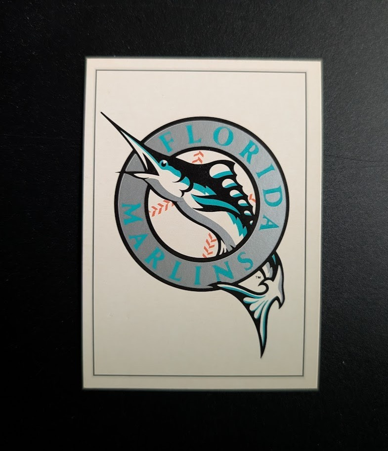 Florida Marlins Team Logo 1991 Leaf Baseball Card #BC8 NM