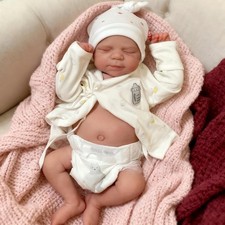18 Inch Reborn Baby Dolls Girl Full Body Silicone Realistic Newborn Reborn Ba...