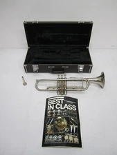 Vtg Abbott Mfg Brass Musical Instrument Trumpet W/ Mouthpiece Yamaha Case As Is