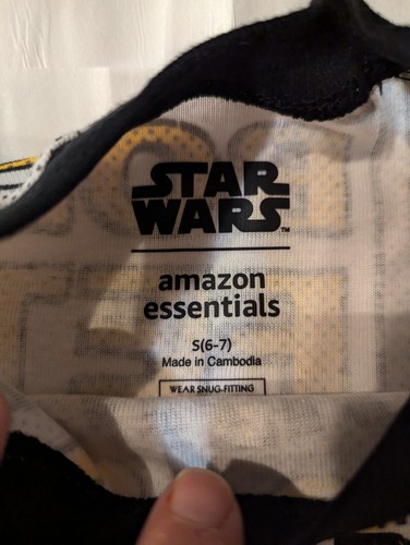 Star Wars Little Boys Small (6-7) Yellow Star Wars Terms Pajamas 2 Pc. New - Picture 6 of 6