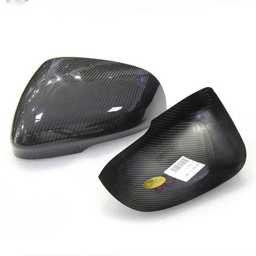 Real Carbon Fiber Side Mirror Cover Cap Add On For Jaguar XE XF XJ XK XKR 10-21 - Foto 6 di 10