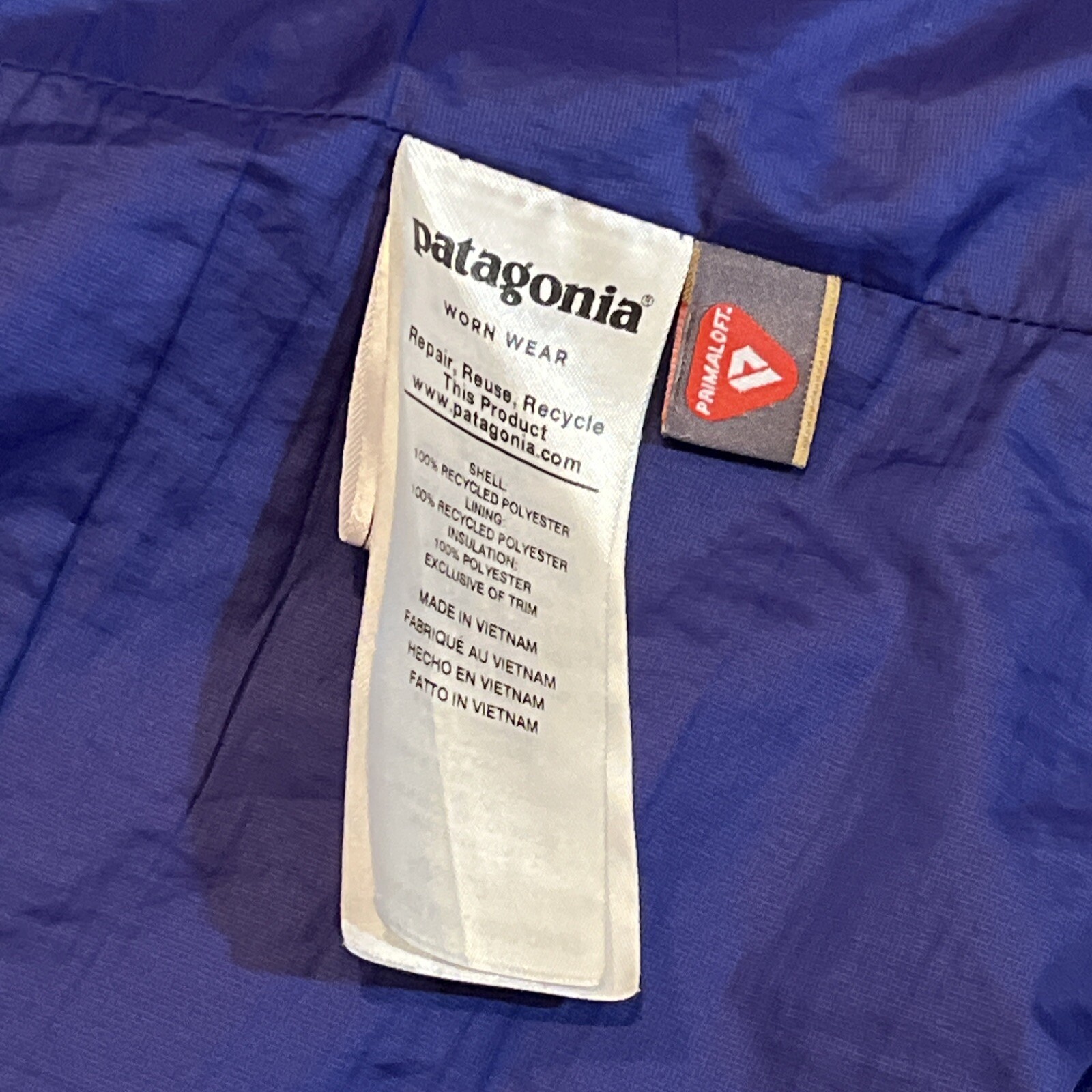 Patagonia Nano Puff Quilted Puffer Jacket Full Zip Blue Women&rsquo;s Size XXL