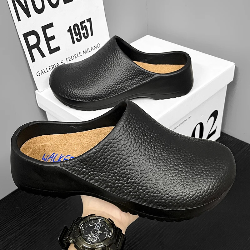 Men Non-Slip Oil-Resistant EVA Kitchen Clogs for Chefs & Nurses-image