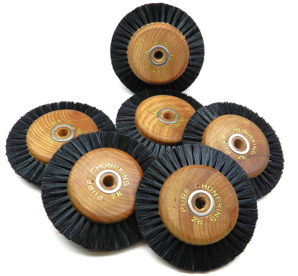 2B Wood Hub Brush Jewelry and Dental Polishing Wheel Chungking Row Pcs - Main Image