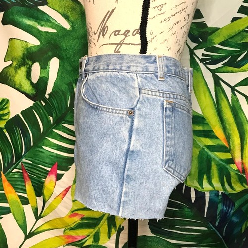 Vintage Britannia Girls 14R Light Wash Blue Jean Cutoff Denim Summer Shorts - Picture 3 of 11