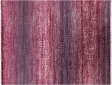 9' 2" X 11' 8" Wool & Silk Savannah Grass Hand Knotted Rug - Q20340