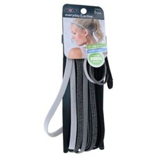Scunci Everyday  Active Headband Set, 5 Piece with 3 Bonus Elastics-Free ship