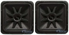 2) Subwoofers de audio para automóvil Kicker L7S154 15" Solo-Baric serie L7 dobles de 4 ohmios
