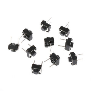 100 Pcs 2 Pin  Micro Momentary Push Button Tactile Switch 6x6x5mm New