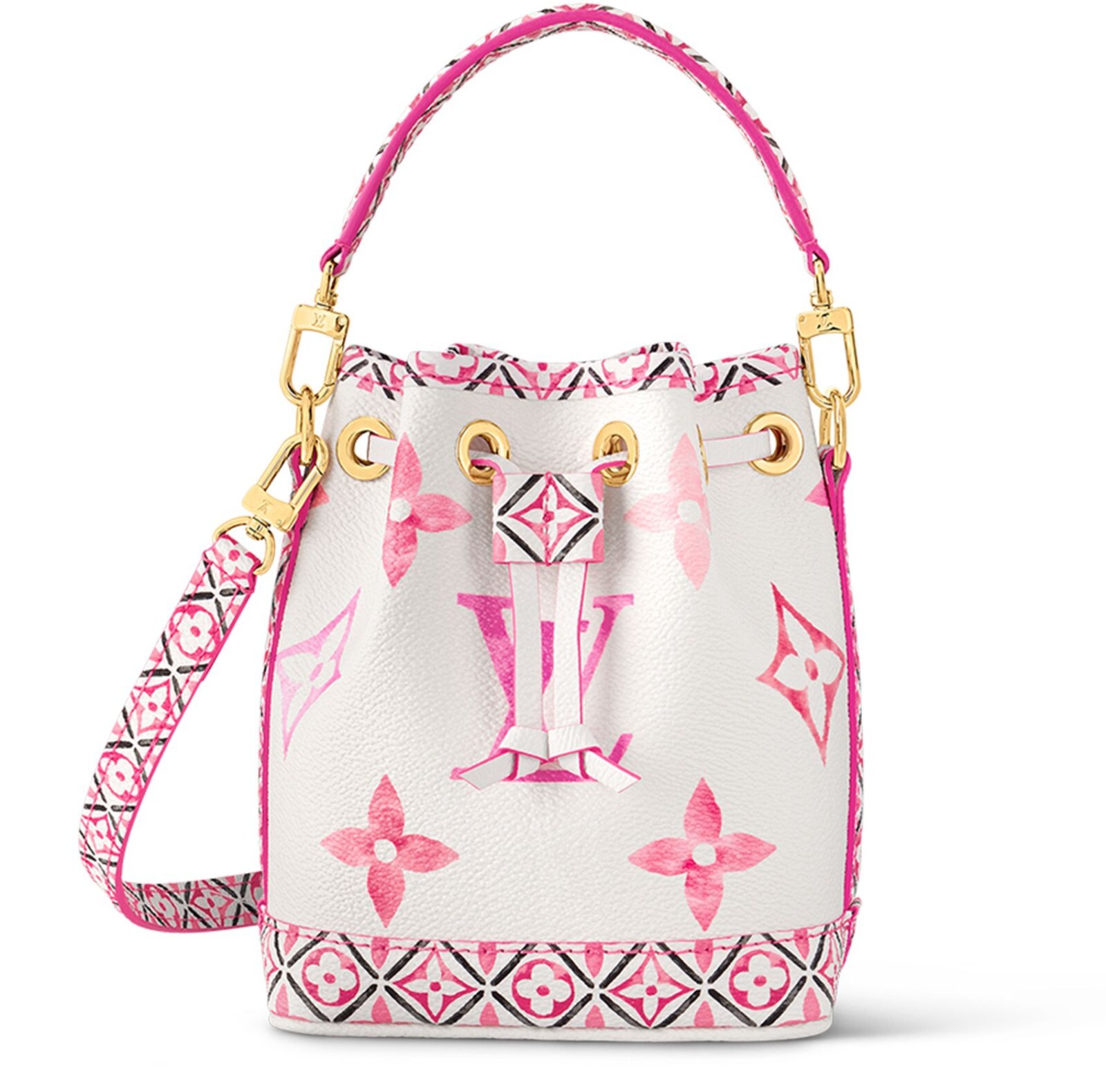 Louis Vuitton Nano Noe Monogram Pink Crossbody Bag Pool Collection