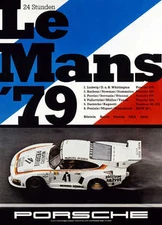 VINTAGE 1979 LE MANS AUTO RACING POSTER PRINT 36x26 9MIL PAPER