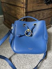 Mulberry Small Hampstead Porcelain Blue And Matching Zip Round Purse.