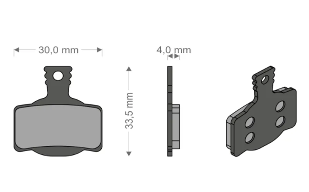 BRENTA SET 4 PASTIGLIE CICLO ORGANICHE PER MAGURA MT2-MT4-MT6-MT8 E CAMPAGNOLO R