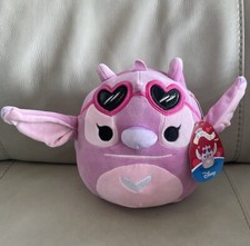 Disney Squishmallows Angel Valentine Heart Glasses 8" Plush NEW NWT Pink