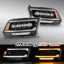 Fit 09-18 Ram Truck(5th Gen 2500 G2 Style)NOVA-Series Black Projector Headlight