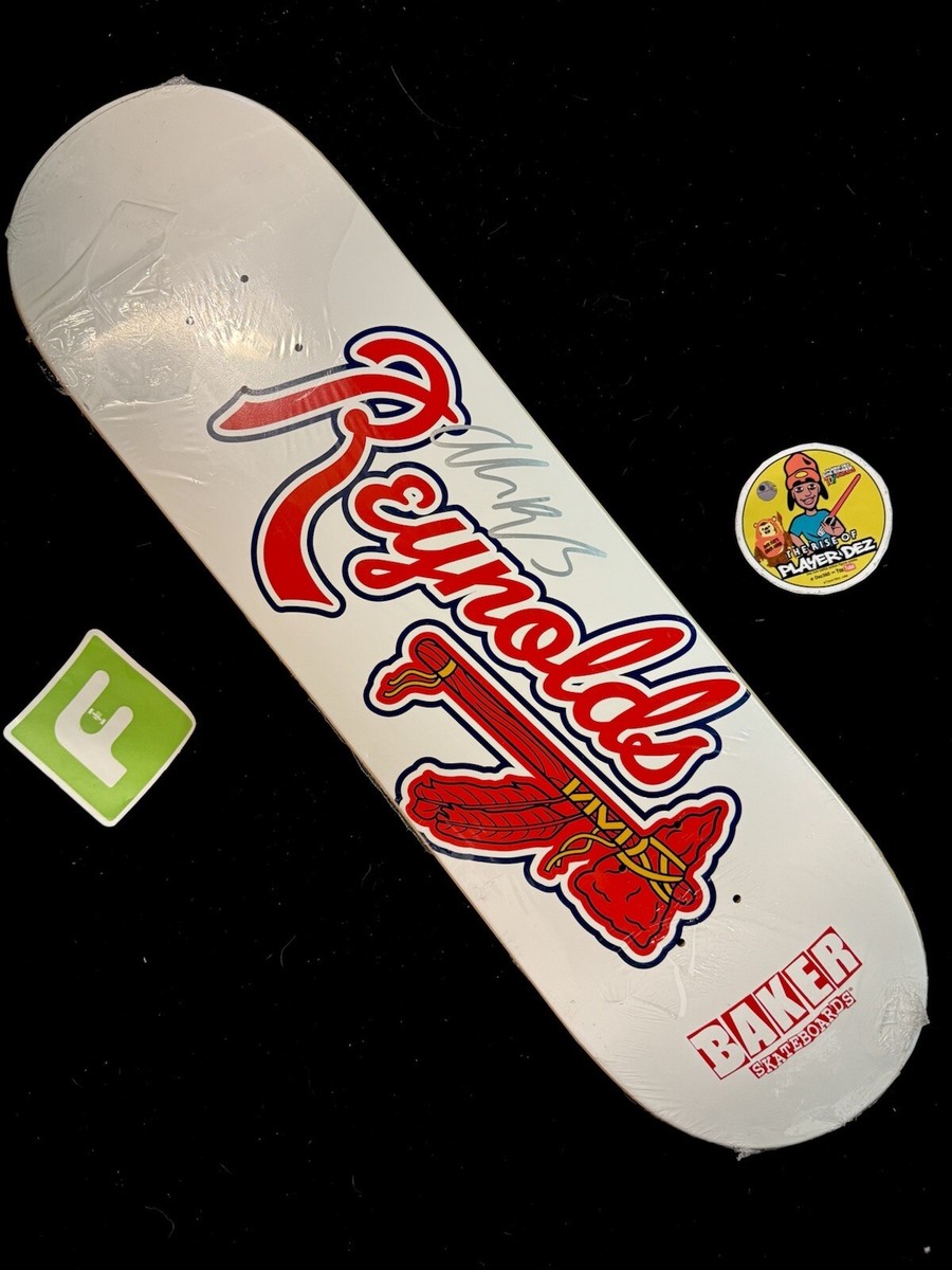 SUPER RARE SIGNED Andrew Reynolds ATL Braves A Baker Skateboard
