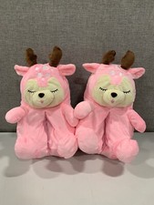 Deer Slippers Hot Pink Womens - Medium