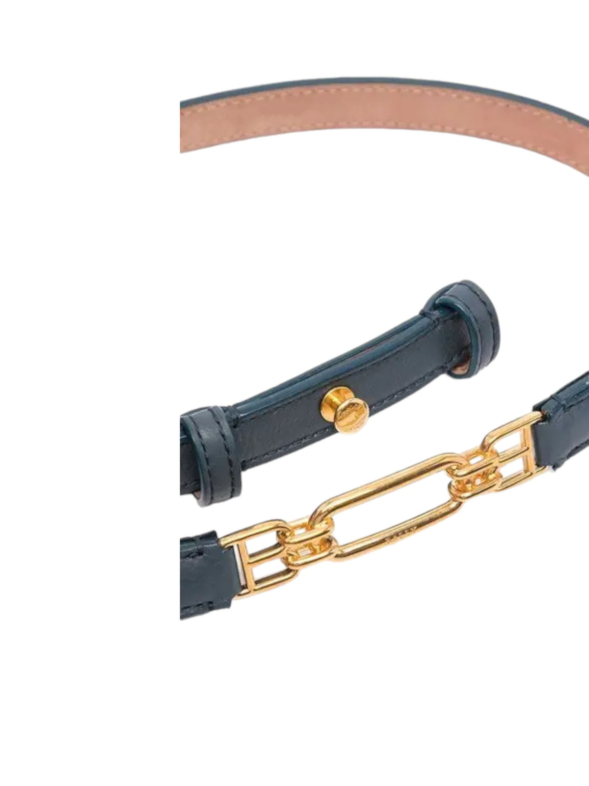 Bally 6237140 Женский ремень с пряжкой-цепочкой Vestige синий кожаный ремень MSRP 263 29590₽