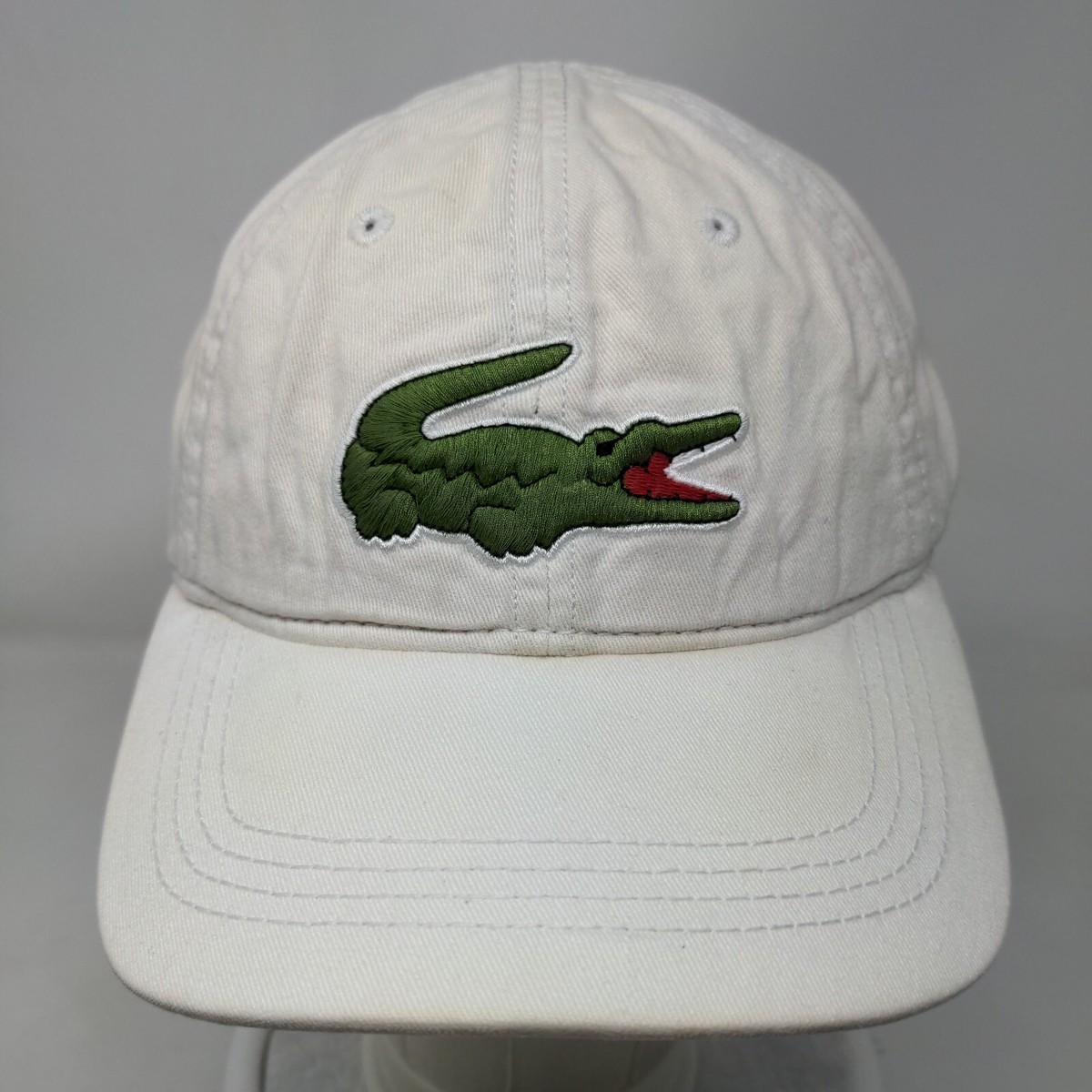 Lacoste Slideback Hat Cream One Size Adjustable Embroidered Crocs