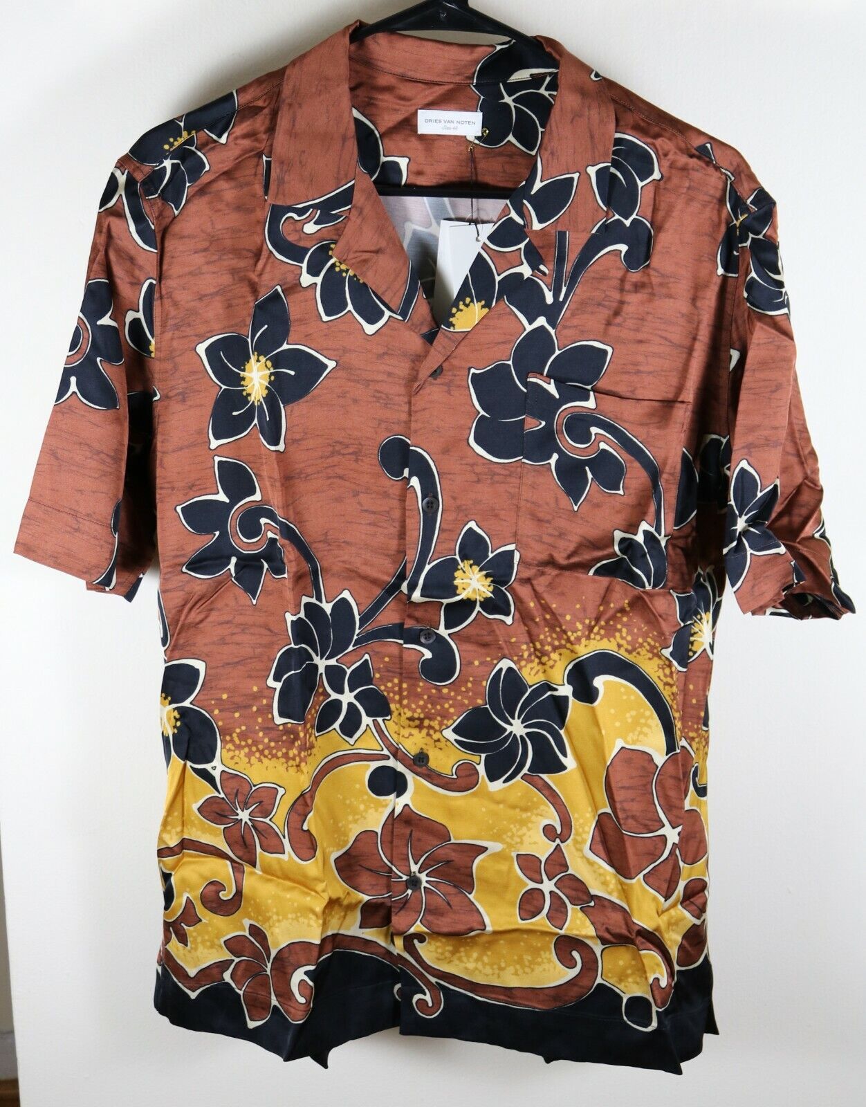 Dries Van Noten floral Carltone Viscose Shirt Size 46 48 Small Medium Brand  New