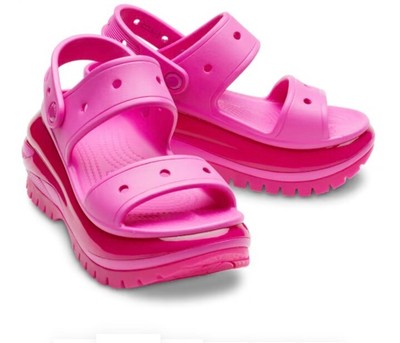Crocs Mega Crush Sandal Electric Pink Platform Men\'s 13 women’s 15 Crocs Mega Crush Triple Strap Sandal - Pink Crush | Journeys main image 4