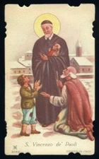 santino-holy card*ediz. GN n.2060 S.VINCENZO DE PAOLI
