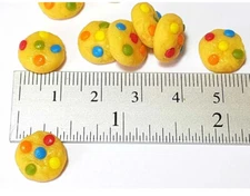 Barbi Dollhouse Miniature Food Mini Cookies M&M Tiny Bakery Sweets Lot 👻🧲 5pc