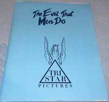 THE EVIL THAT MEN DO Original 1984 Movie Press Kit 8 Pics 25 Pg Charles Bronson