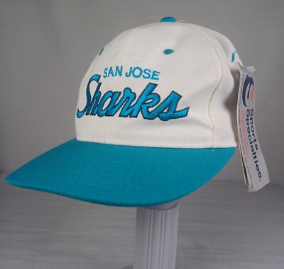 【90s】sports specialties sharks キャップ Sports Specialties San Jose Sharks VTG 90s Script Hat Cap