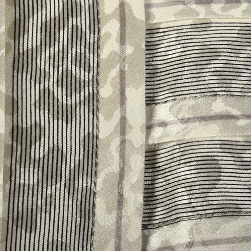 Small Galanos 1970s Striped Silk Dress Vintage Geometric Day Dress 70s Textural - Picture 9 of 10