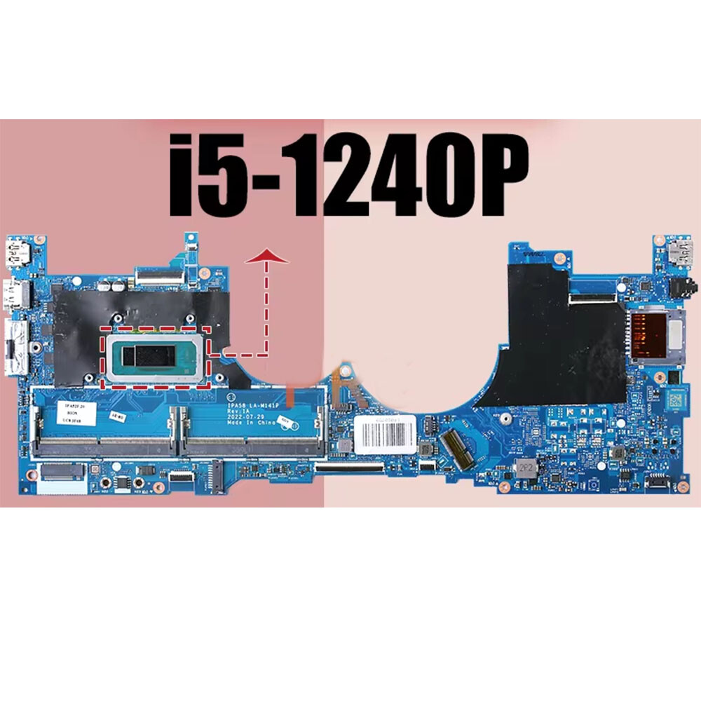 For HP ENVY X360 15-EW i5-1240P Laptop Motherboard LA-M141P N09660